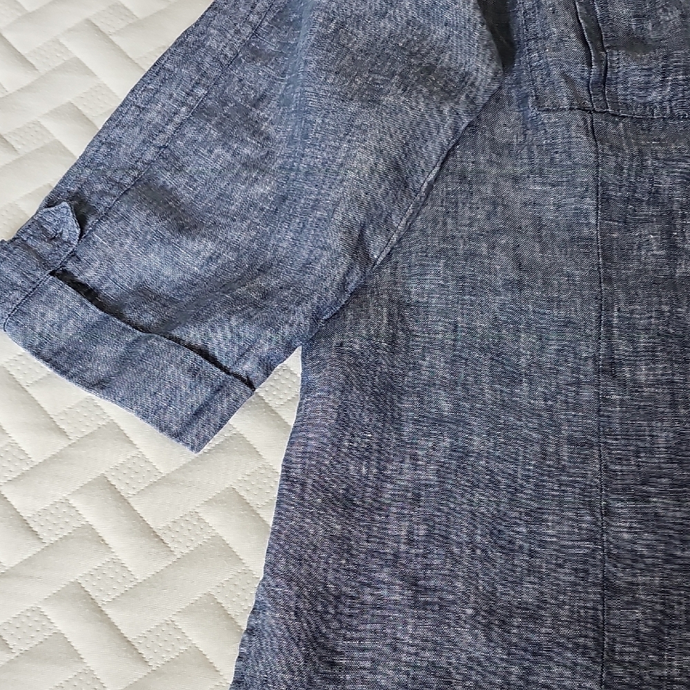 JM Collection Denim-Style Top - Picture 9 of 13